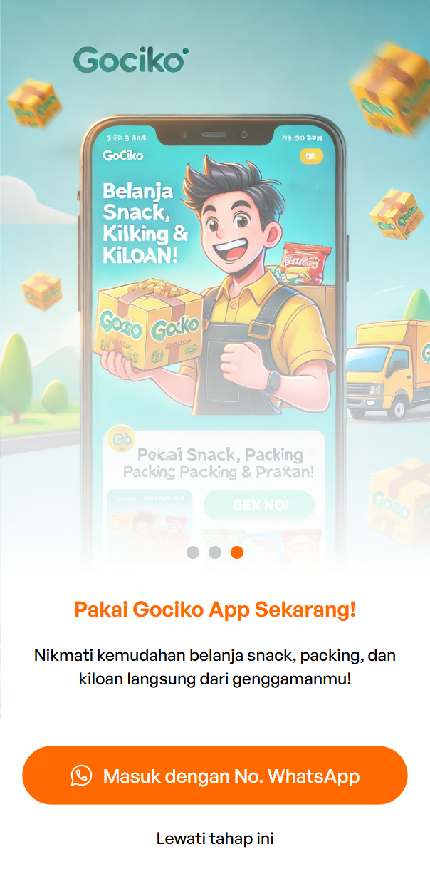 Tampilan Aplikasi Gociko Snack